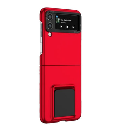 Husa de protectie Flippy, Pliere Tridimensionala, Multifunctionala, PC, pentru Samsung Galaxy Z Flip 4 / Z Flip 4 5G , Rosu-0
