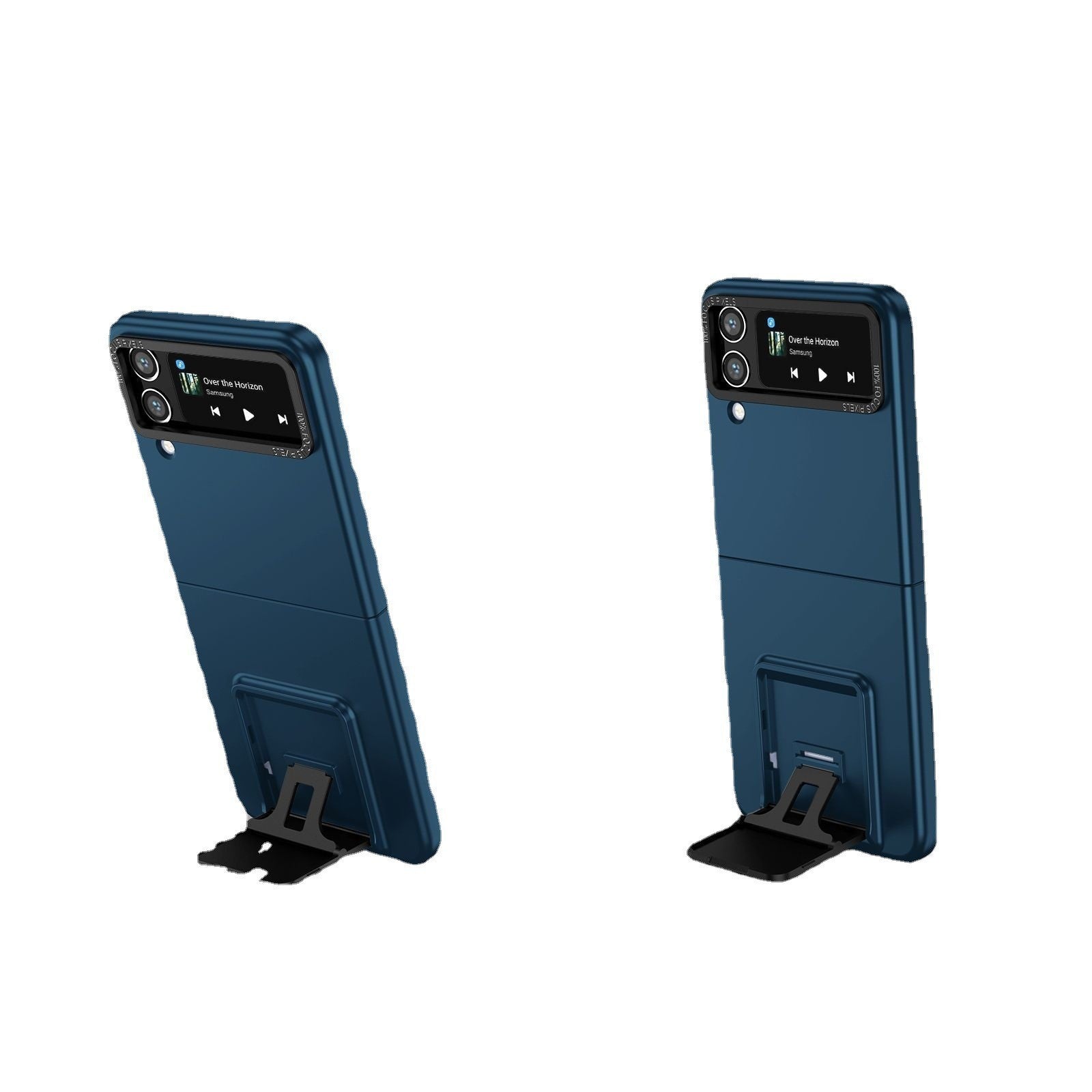 Husa de protectie Flippy, Pliere Tridimensionala, Multifunctionala, PC, pentru Samsung Galaxy Z Flip 5, Albastru-4