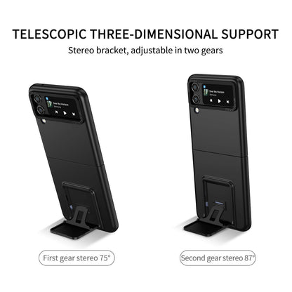 Husa de protectie Flippy, Pliere Tridimensionala, Multifunctionala, PC, pentru Samsung Galaxy Z Flip 5, Negru-2
