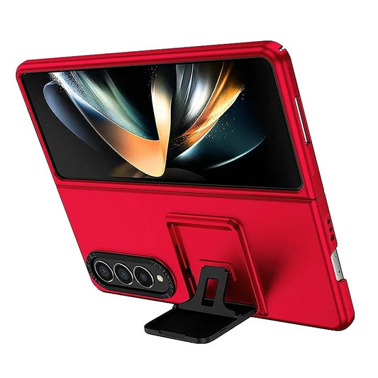 Husa de protectie Flippy, Pliere Tridimensionala, Multifunctionala, PC, pentru Samsung Galaxy Z Fold 4 5G, Rosu-0