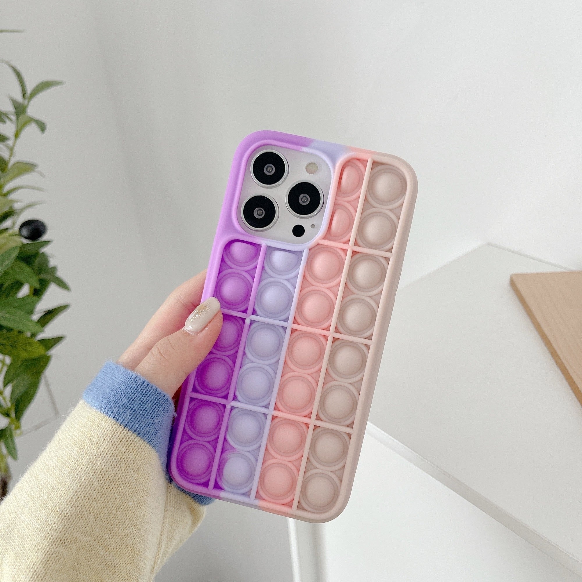 Husa de protectie Flippy Pop It compatibila cu Apple iPhone 13,Model 2,Multicolor-1