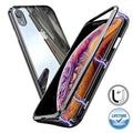 Husa de protectie Magnetic 360, Folie sticla inclusa, pentru Apple iPhone 7, Negru-0