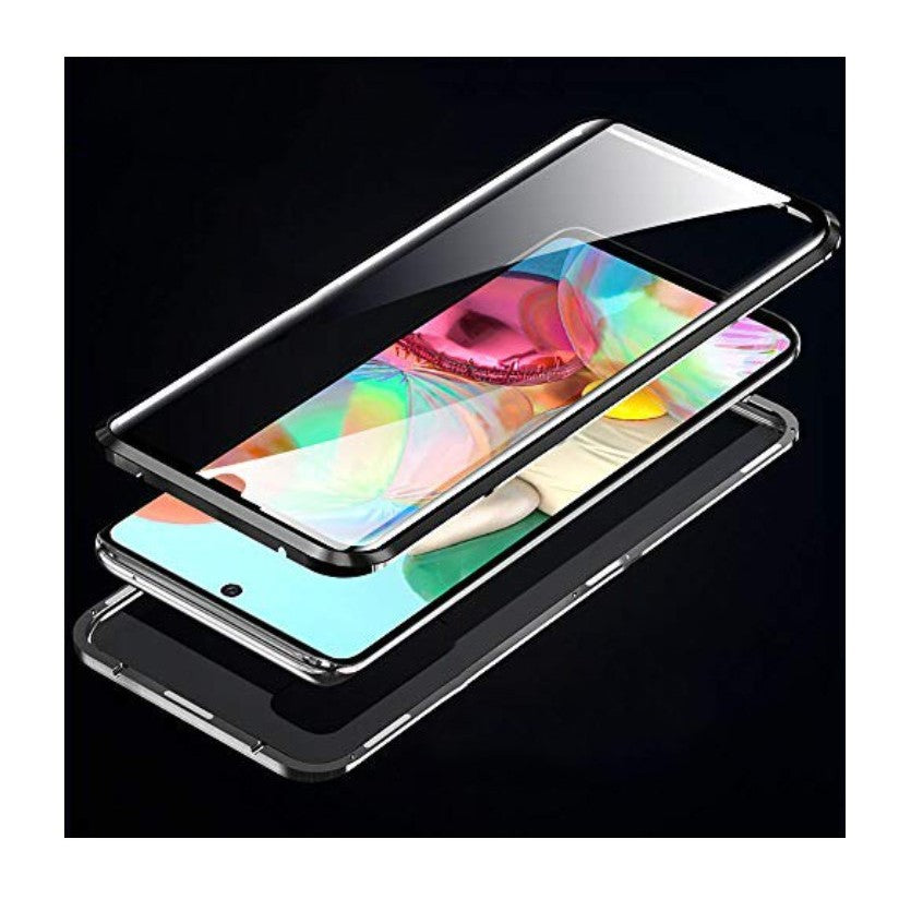 Husa de protectie Magnetic 360, Folie sticla inclusa, pentru Apple iPhone 7 Plus, Negru-1