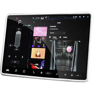 Husa de Protectie Margini Ecran Frontal Tesla, Flipp, Compatibil cu Tesla Model 3/Y, din TPE, Alb-0