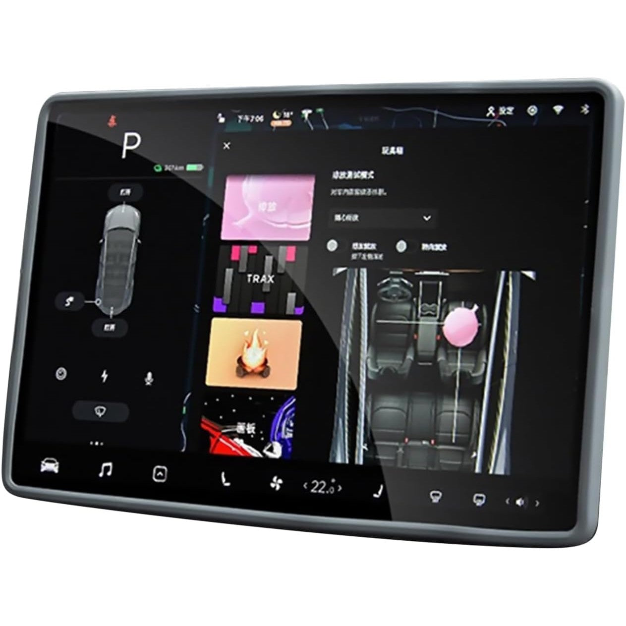 Husa de Protectie Margini Ecran Frontal Tesla, Flipp, Compatibil cu Tesla Model 3/Y, din TPE, Gri-0