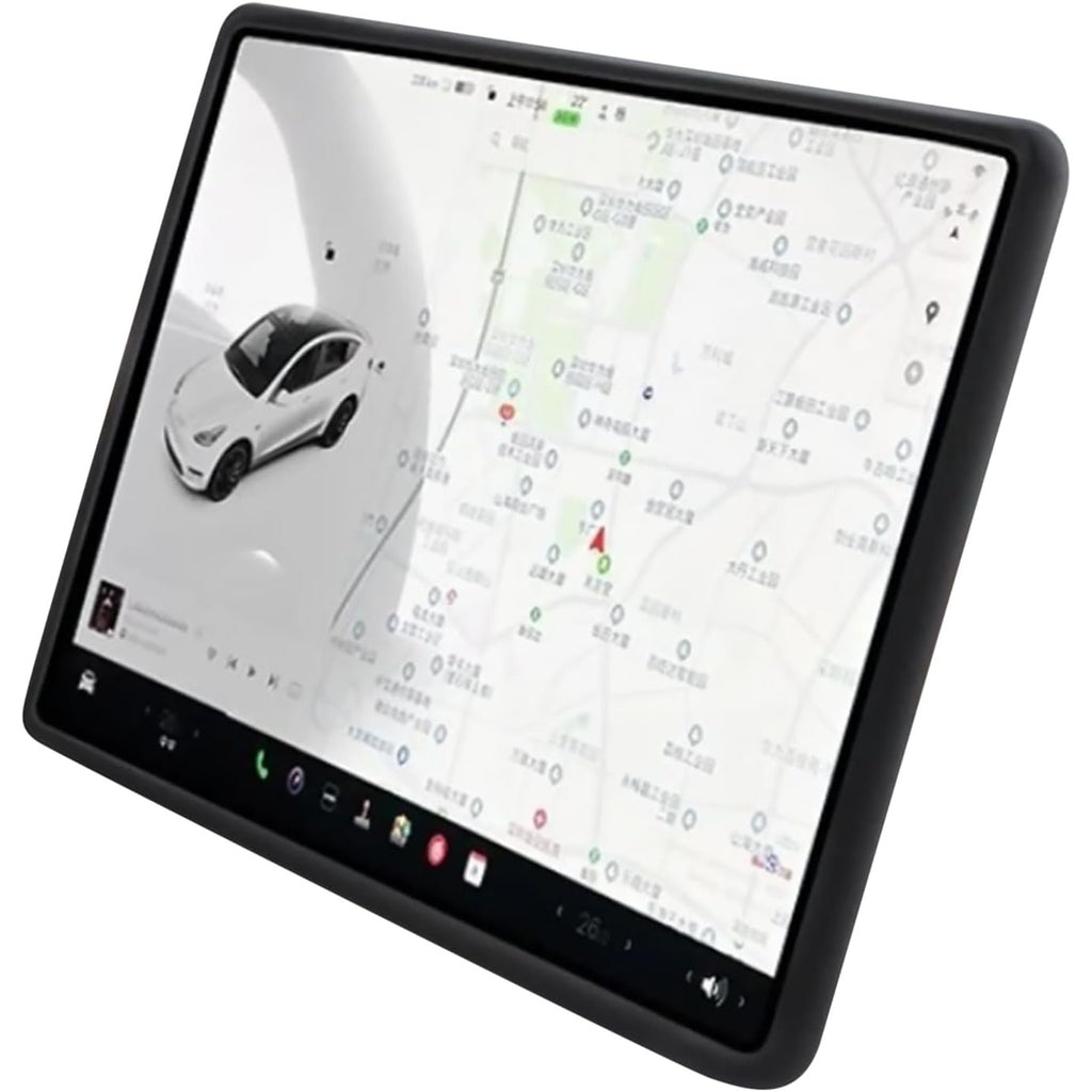 Husa de Protectie Margini Ecran Frontal Tesla, Flipp, Compatibil cu Tesla Model 3/Y, din TPE, Negru-3
