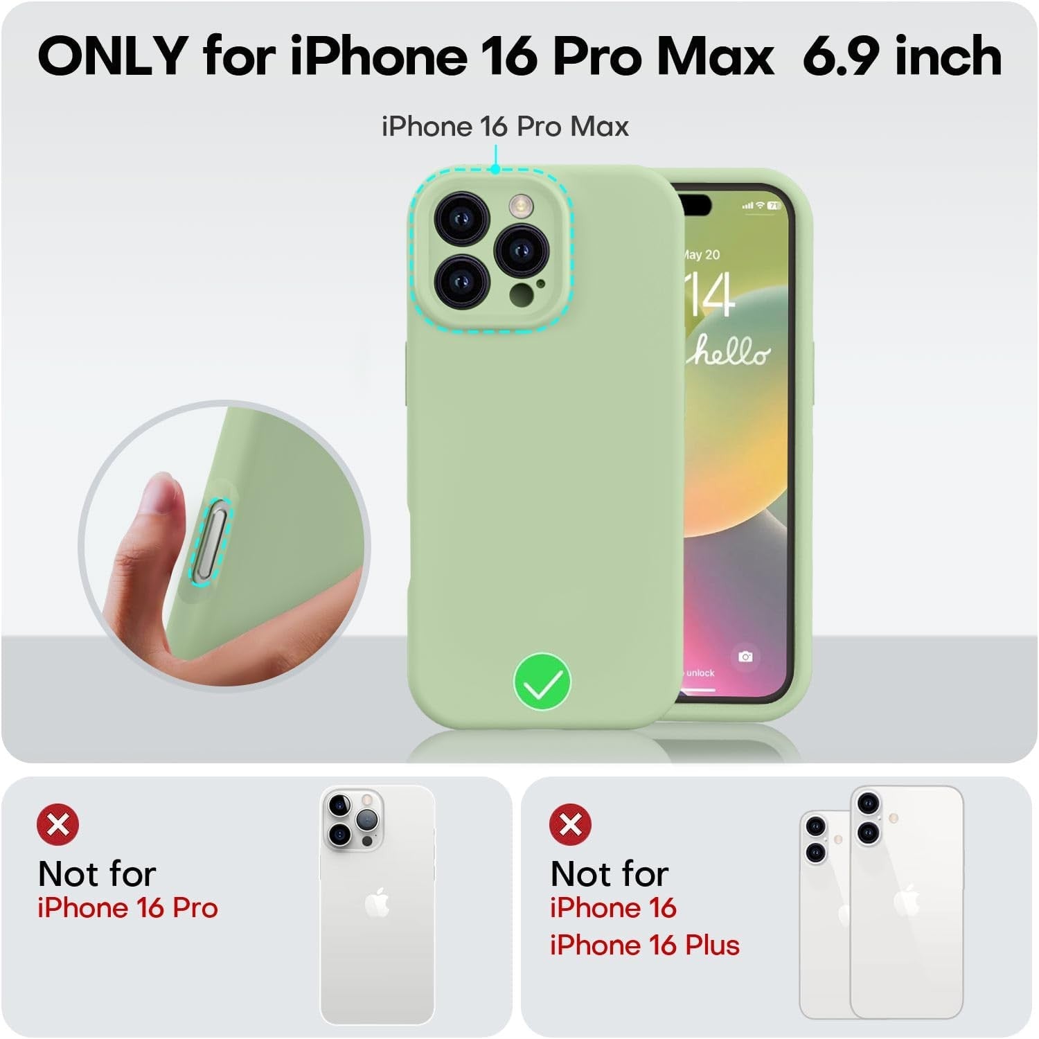 Husa de Protectie Matte TPU, Flippy, pentru Apple iPhone 16 Pro Max, Protectie Camera, Antisoc, Antizgariere, Antialunecare, Acoperire Completa, Verde-4