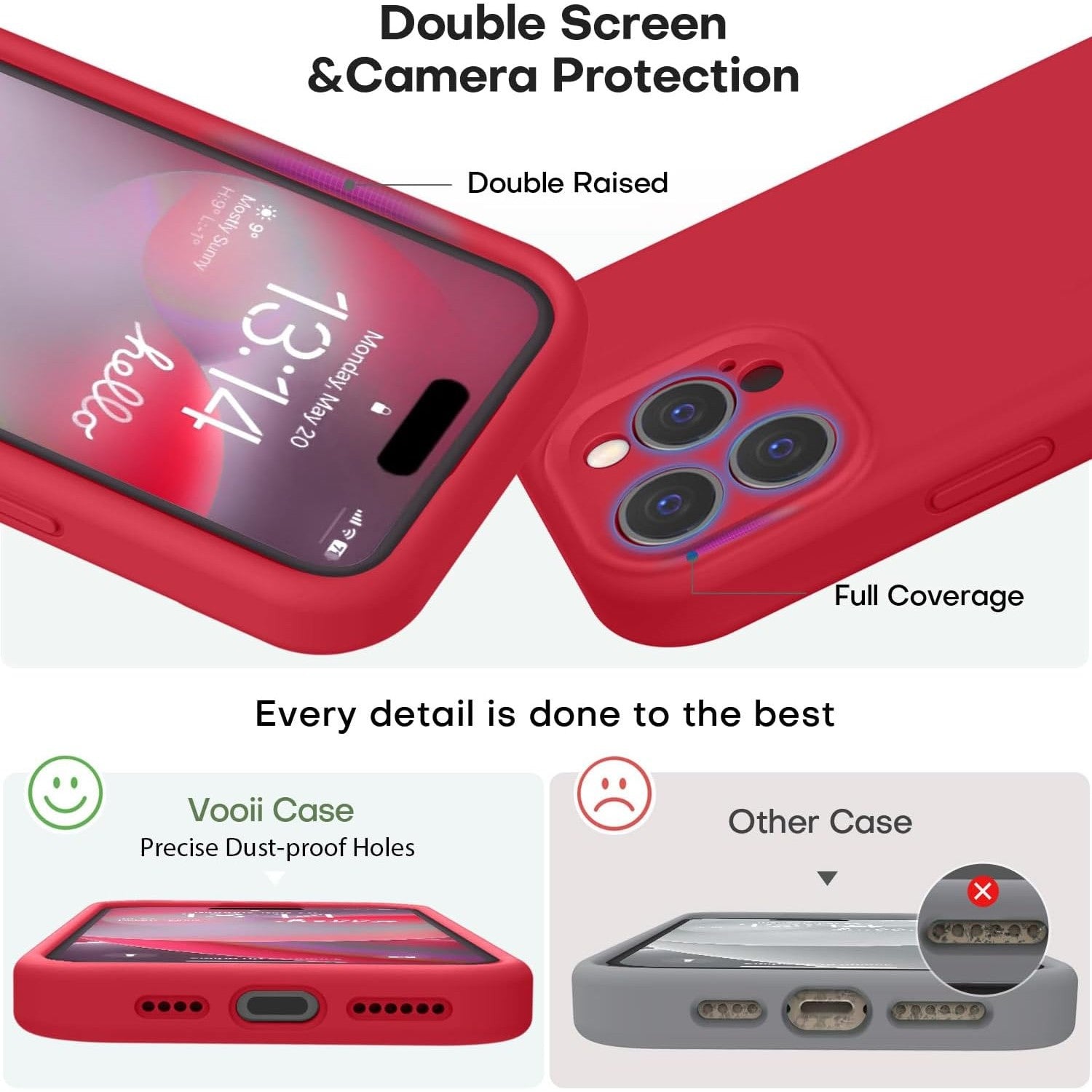 Husa de Protectie Matte TPU, Flippy, pentru Apple iPhone 16 Pro Max, Protectie Camera, Antisoc, Antizgariere, Antialunecare, Acoperire Completa, Rosu-3