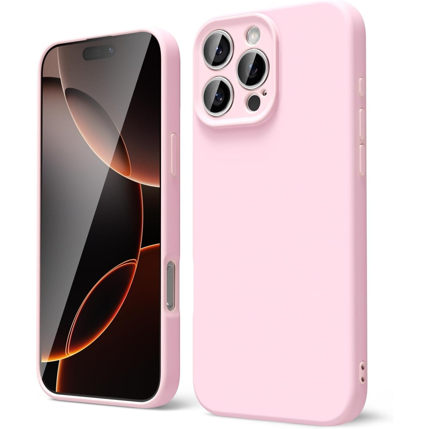 Husa de Protectie Matte TPU, Flippy, pentru Apple iPhone 16 Pro Max, Protectie Camera, Antisoc, Antizgariere, Antialunecare, Acoperire Completa, Roz-0