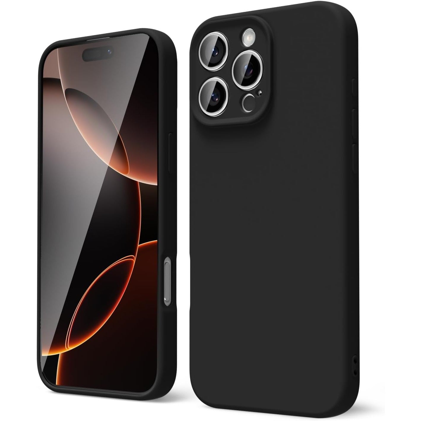 Husa de Protectie Matte TPU, Flippy, pentru Apple iPhone 16 Pro Max, Protectie Camera, Antisoc, Antizgariere, Antialunecare, Acoperire Completa, Negru-0