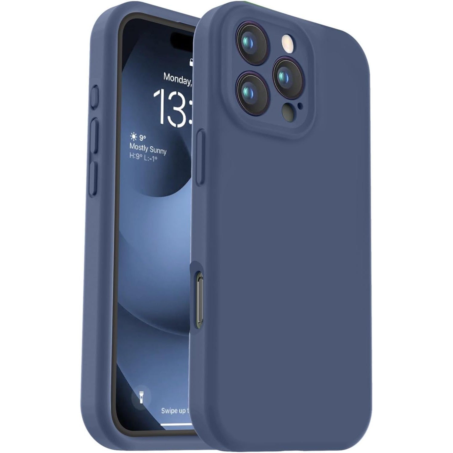 Husa de Protectie Matte TPU, Flippy, pentru Apple iPhone 16 Pro Max, Protectie Camera, Antisoc, Antizgariere, Antialunecare, Acoperire Completa, Albastru-0
