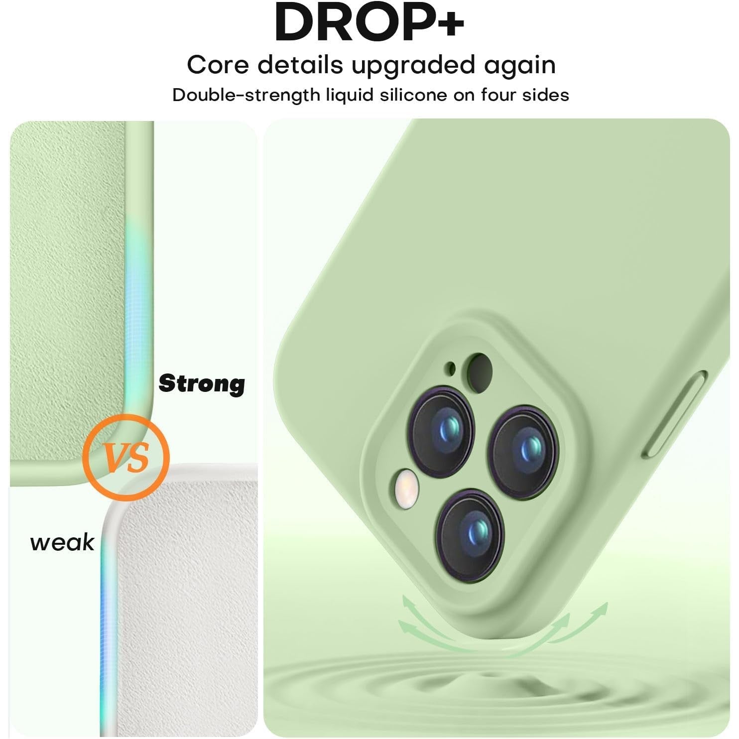 Husa de Protectie Matte TPU, Flippy, pentru Apple iPhone 16 Pro, Protectie Camera, Antisoc, Antizgariere, Antialunecare, Acoperire Completa, Verde-3