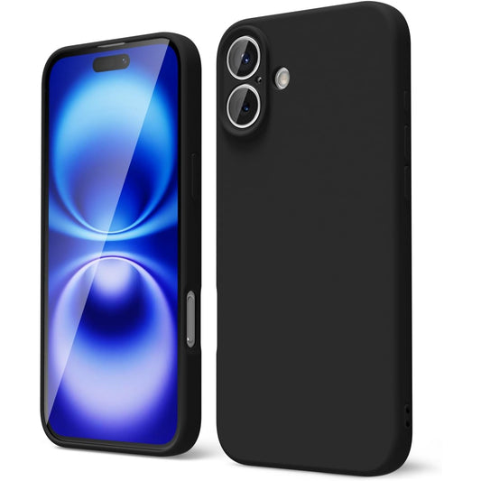 Husa de Protectie Matte TPU, Flippy, pentru Apple iPhone 16, Protectie Camera, Antisoc, Antizgariere, Antialunecare, Acoperire Completa, Negru-0