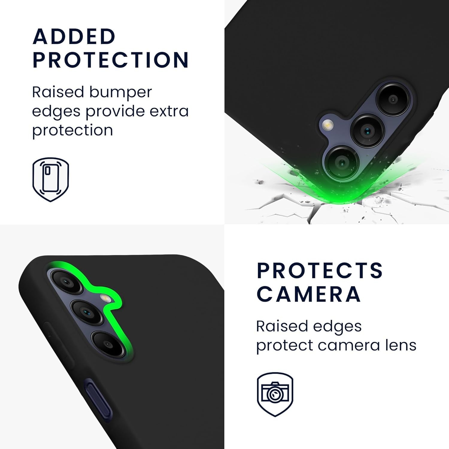 Husa de Protectie Matte TPU, Flippy, pentru Samsung Galaxy A35 5G, Protectie Camera, Antisoc, Antizgariere, Antialunecare, Acoperire Completa, Negru-4