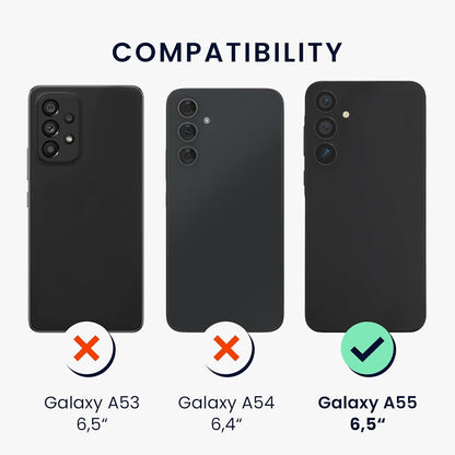 Husa de Protectie Matte TPU, Flippy, pentru Samsung Galaxy A55 5G, Protectie Camera, Antisoc, Antizgariere, Antialunecare, Acoperire Completa, Rosu-1