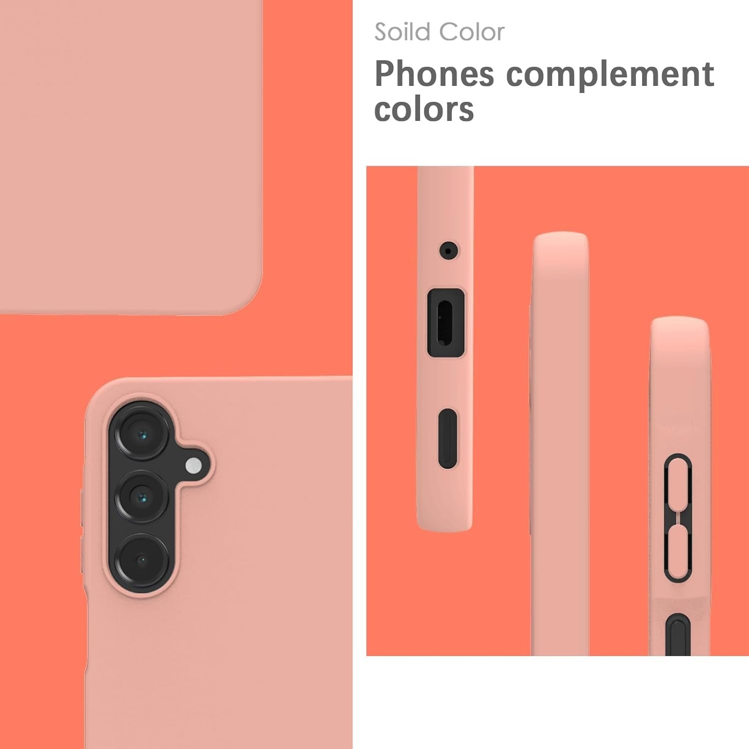 Husa de Protectie Matte TPU, Flippy, pentru Samsung Galaxy A55 5G, Protectie Camera, Antisoc, Antizgariere, Antialunecare, Acoperire Completa, Roz-7