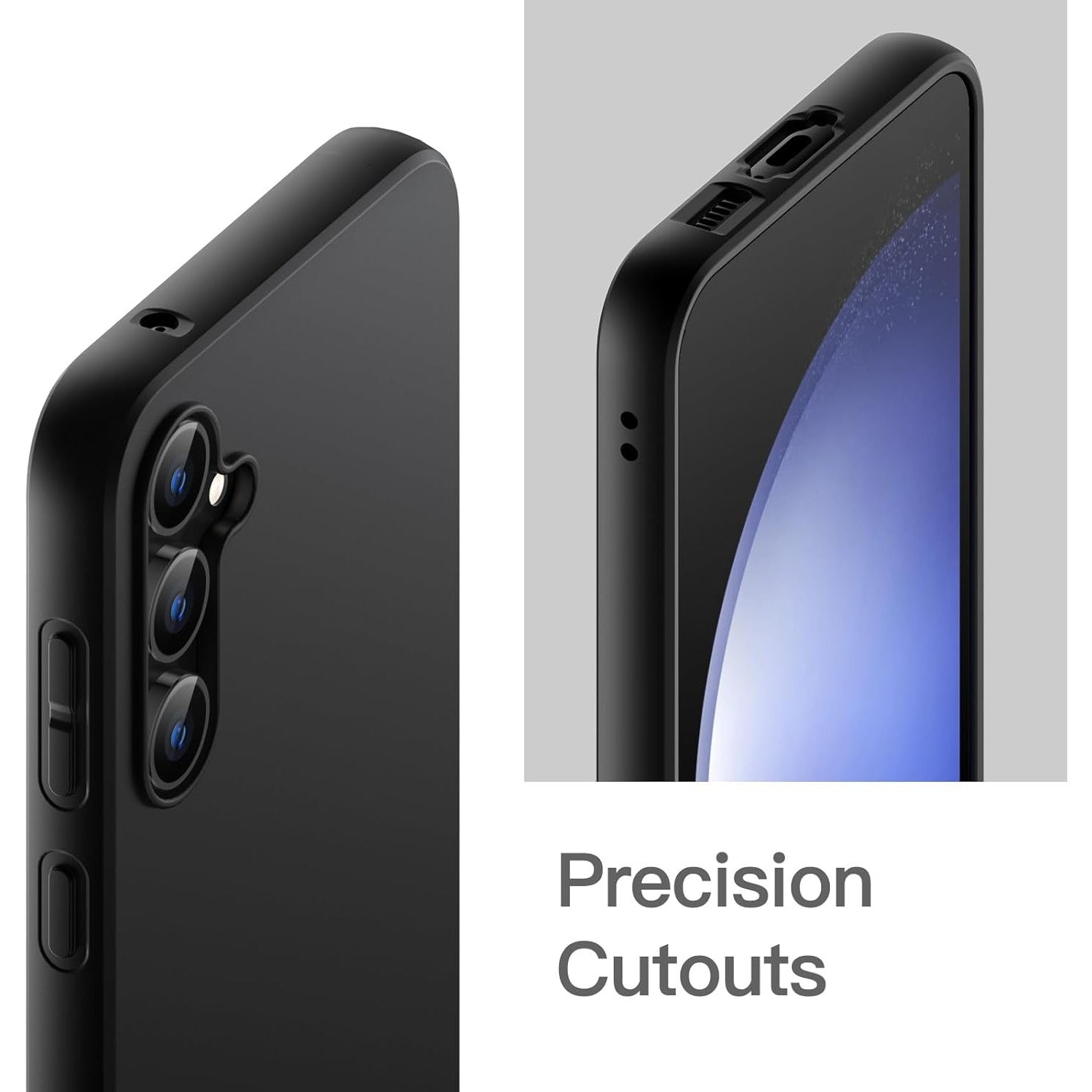 Husa de Protectie Matte TPU, Flippy, pentru Samsung Galaxy S23 FE 5G, Protectie Camera, Antisoc, Antizgariere, Antialunecare, Acoperire Completa, Negru-2