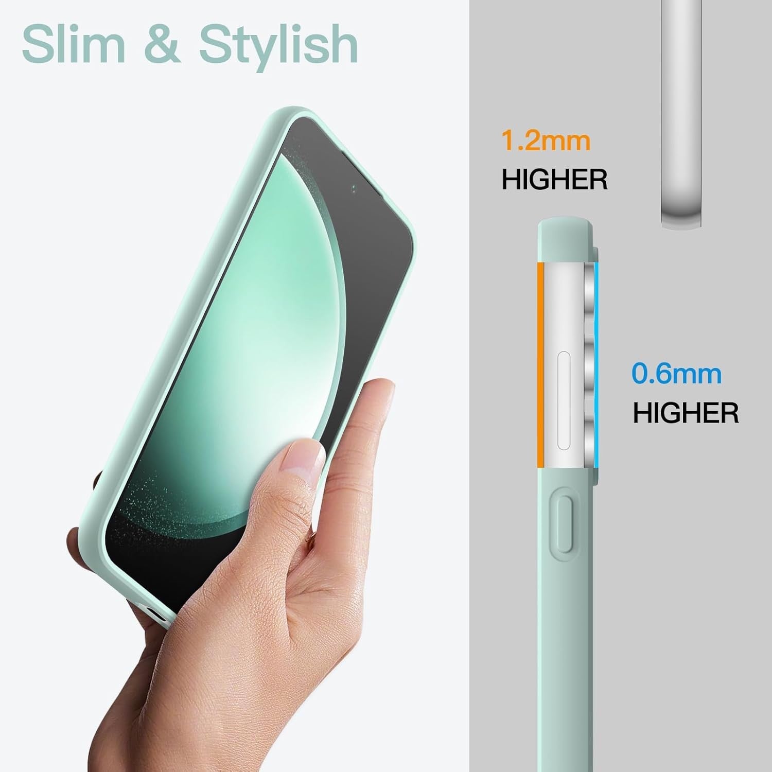 Husa de Protectie Matte TPU, Flippy, pentru Samsung Galaxy S23 FE 5G, Protectie Camera, Antisoc, Antizgariere, Antialunecare, Acoperire Completa, Verde-4