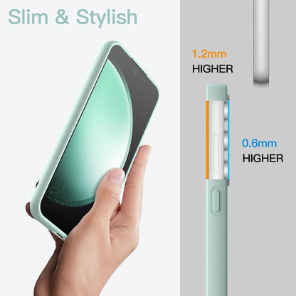 Husa de Protectie Matte TPU, Flippy, pentru Samsung Galaxy S23 FE 5G, Protectie Camera, Antisoc, Antizgariere, Antialunecare, Acoperire Completa, Verde-4