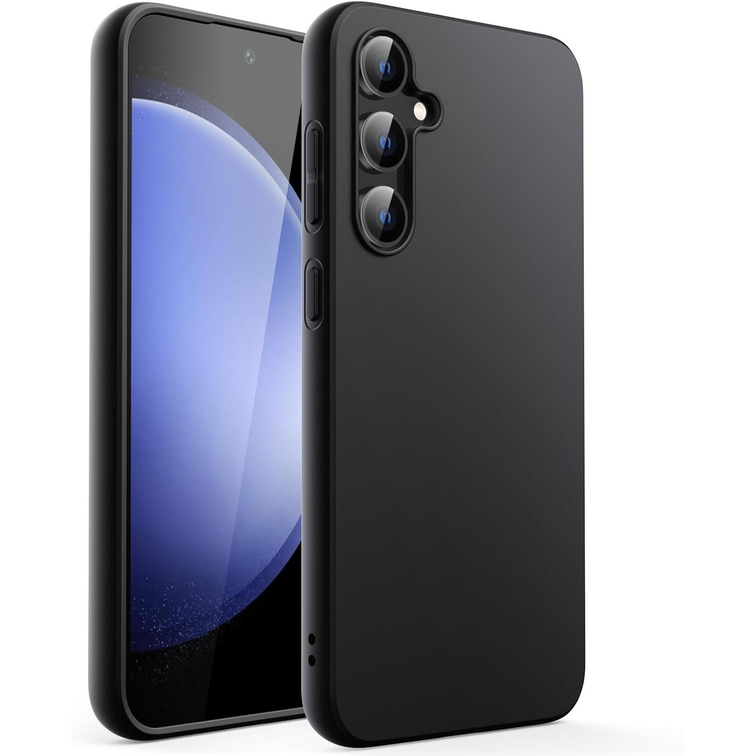 Husa de Protectie Matte TPU, Flippy, pentru Samsung Galaxy S23 FE 5G, Protectie Camera, Antisoc, Antizgariere, Antialunecare, Acoperire Completa, Negru-0