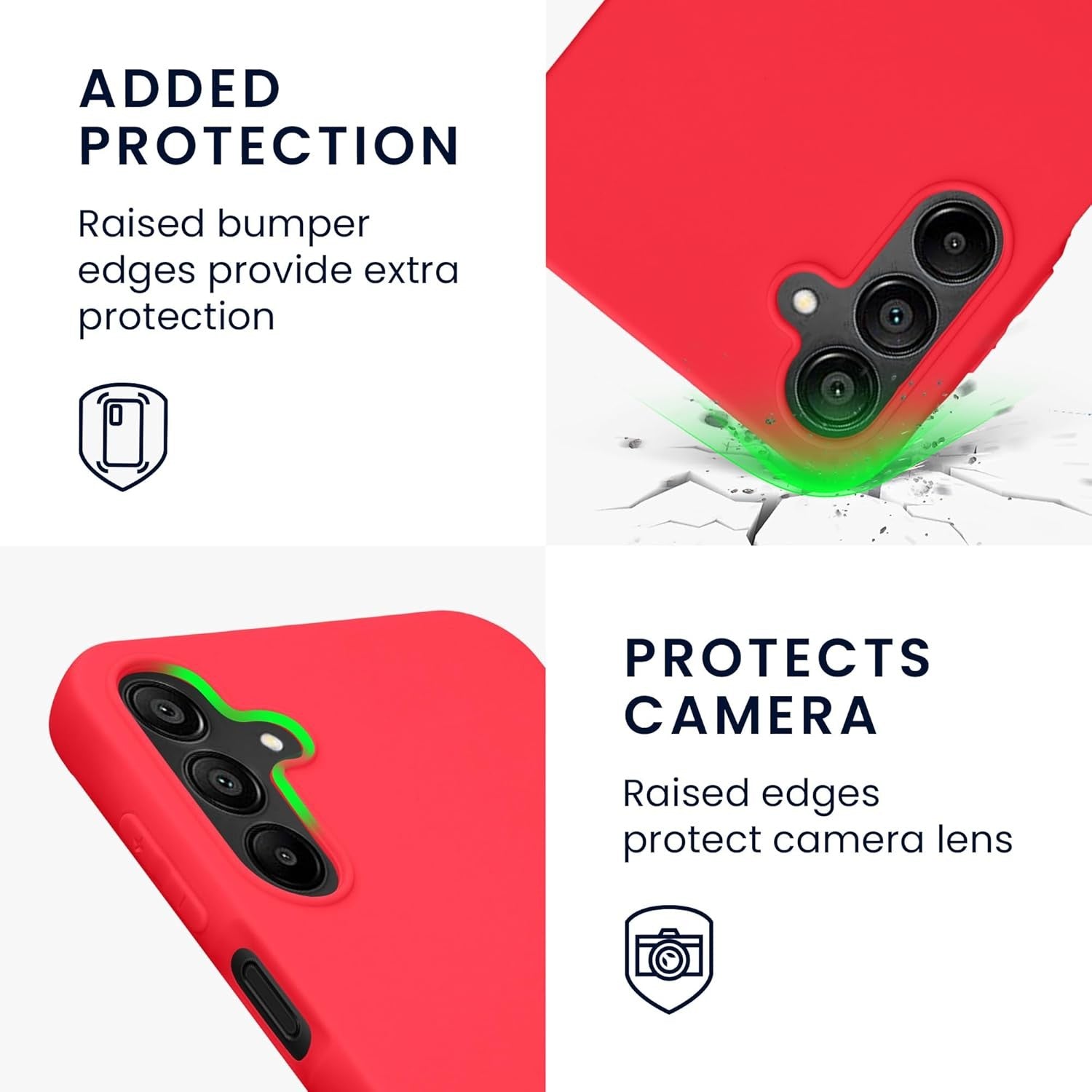 Husa de Protectie Matte TPU, Flippy, pentru Samsung Galaxy S24 FE, Protectie Camera, Antisoc, Antizgariere, Antialunecare, Acoperire Completa, Rosu-3