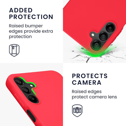 Husa de Protectie Matte TPU, Flippy, pentru Samsung Galaxy S24 FE, Protectie Camera, Antisoc, Antizgariere, Antialunecare, Acoperire Completa, Rosu-3