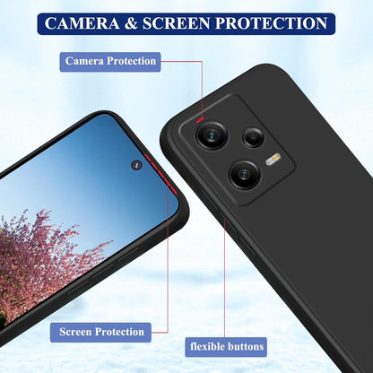 Husa de Protectie Matte TPU, Flippy, pentru Xiaomi Redmi 12 Pro, Protectie Camera, Antisoc, Antizgariere, Antialunecare, Acoperire Completa, Negru-2