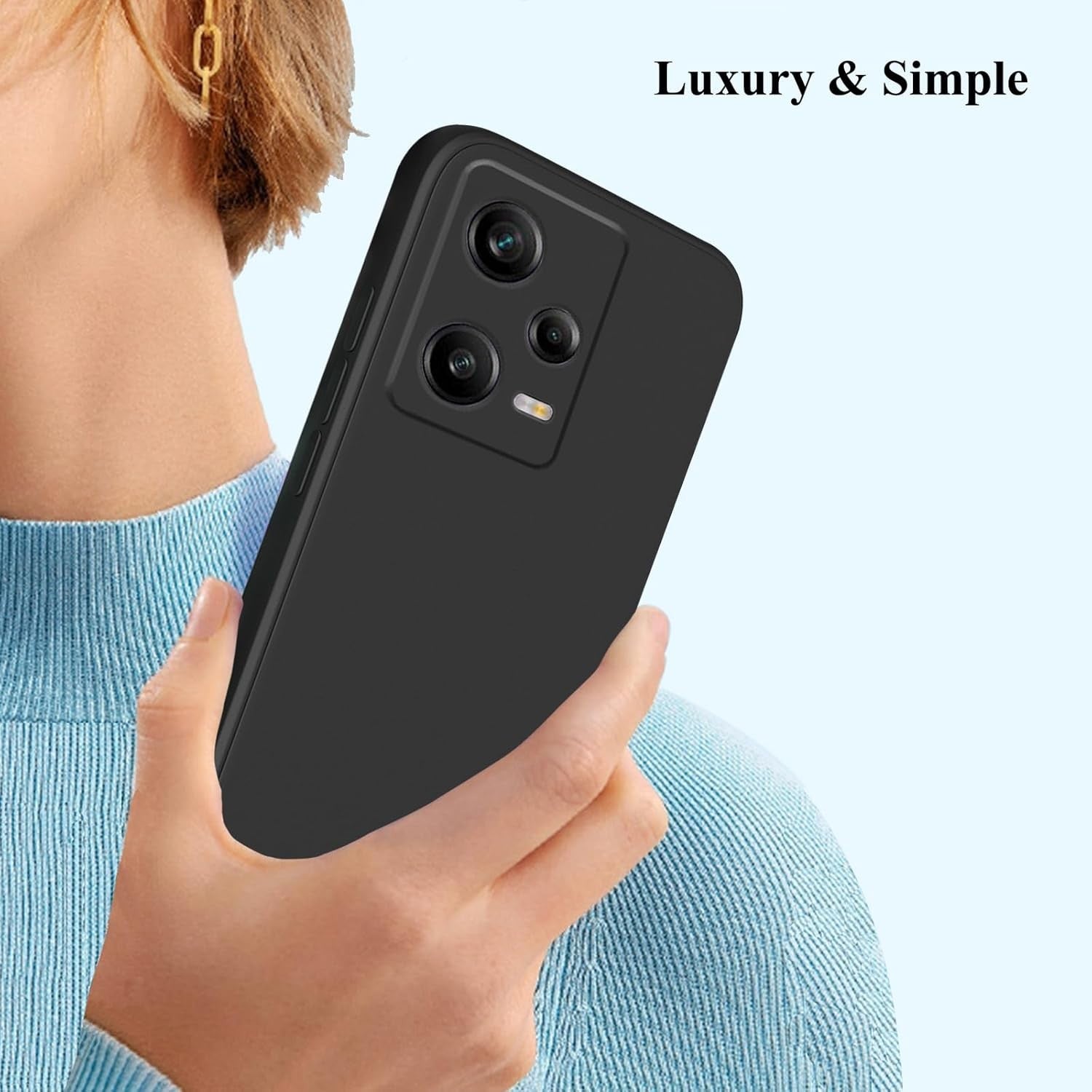 Husa de Protectie Matte TPU, Flippy, pentru Xiaomi Redmi 12 Pro, Protectie Camera, Antisoc, Antizgariere, Antialunecare, Acoperire Completa, Negru-4