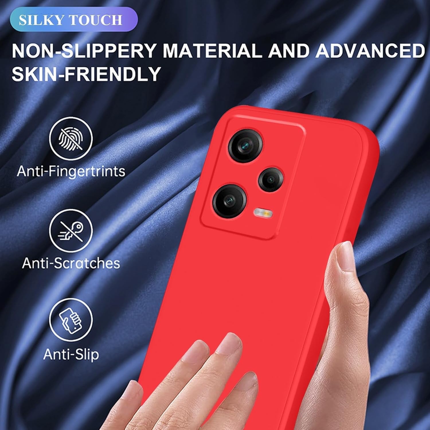 Husa de Protectie Matte TPU, Flippy, pentru Xiaomi Redmi 12 Pro, Protectie Camera, Antisoc, Antizgariere, Antialunecare, Acoperire Completa, Rosu-4