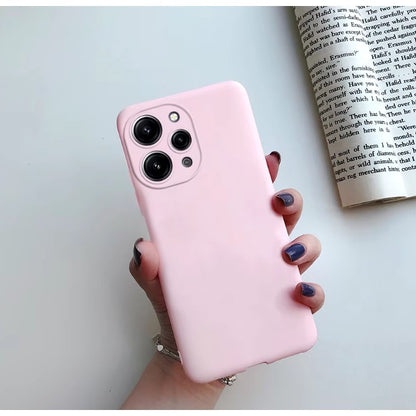 Husa de Protectie Matte TPU, Flippy, pentru Xiaomi Redmi 12 Pro, Protectie Camera, Antisoc, Antizgariere, Antialunecare, Acoperire Completa, Roz-3