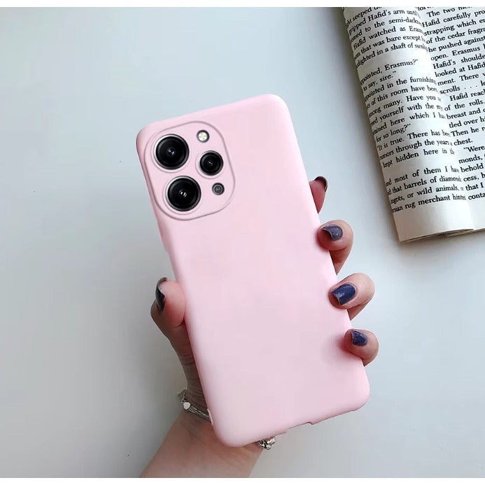 Husa de Protectie Matte TPU, Flippy, pentru Xiaomi Redmi 12 Pro, Protectie Camera, Antisoc, Antizgariere, Antialunecare, Acoperire Completa, Roz-3