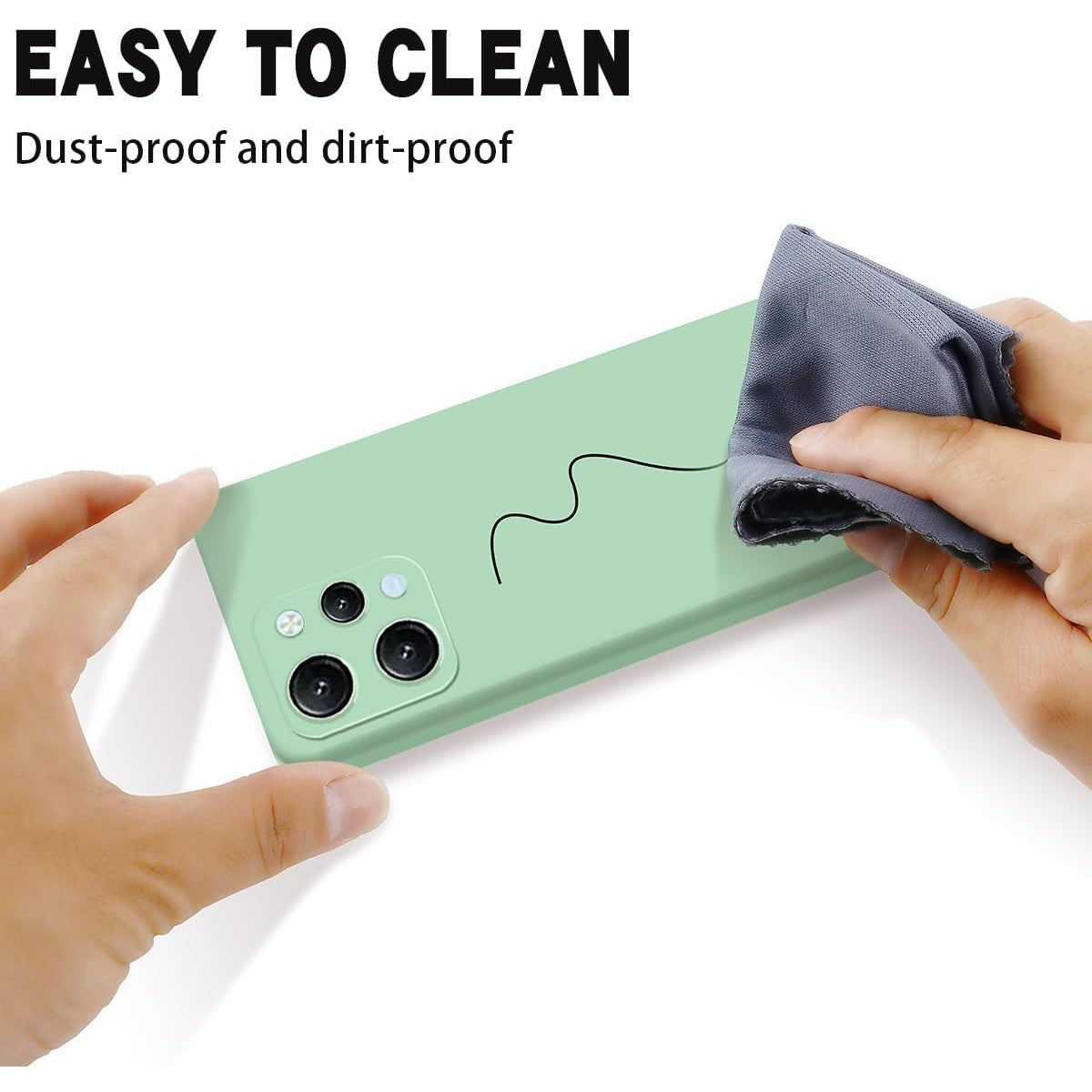 Husa de Protectie Matte TPU, Flippy, pentru Xiaomi Redmi 12, Protectie Camera, Antisoc, Antizgariere, Antialunecare, Acoperire Completa, Verde-1