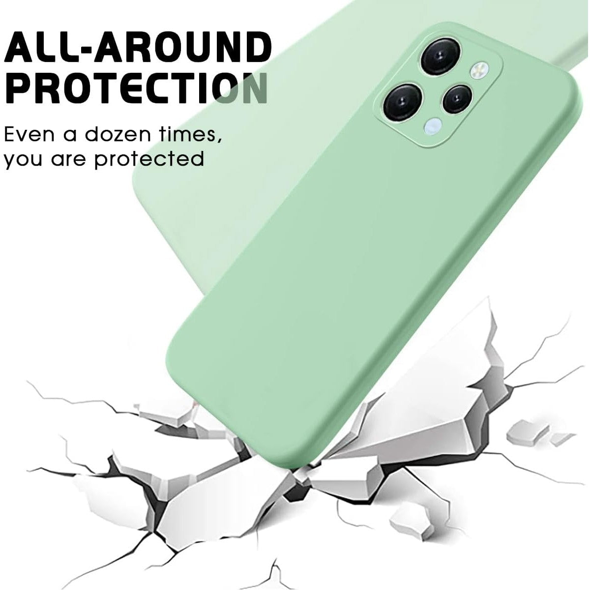 Husa de Protectie Matte TPU, Flippy, pentru Xiaomi Redmi 12, Protectie Camera, Antisoc, Antizgariere, Antialunecare, Acoperire Completa, Verde-2