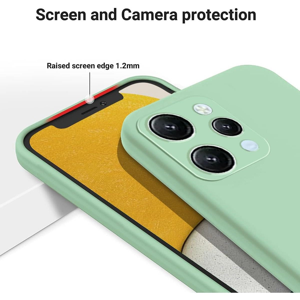 Husa de Protectie Matte TPU, Flippy, pentru Xiaomi Redmi 12, Protectie Camera, Antisoc, Antizgariere, Antialunecare, Acoperire Completa, Verde-3