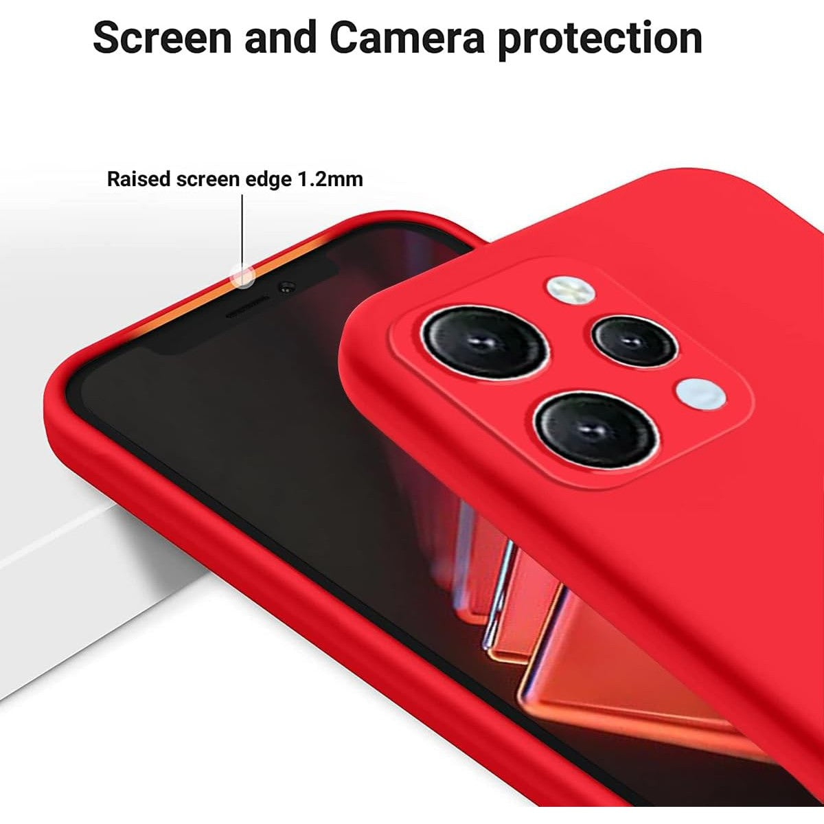 Husa de Protectie Matte TPU, Flippy, pentru Xiaomi Redmi 12, Protectie Camera, Antisoc, Antizgariere, Antialunecare, Acoperire Completa, Rosu-4
