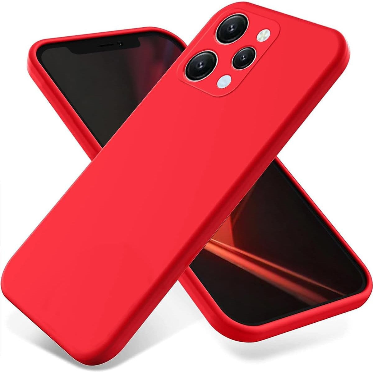 Husa de Protectie Matte TPU, Flippy, pentru Xiaomi Redmi 12, Protectie Camera, Antisoc, Antizgariere, Antialunecare, Acoperire Completa, Rosu-0