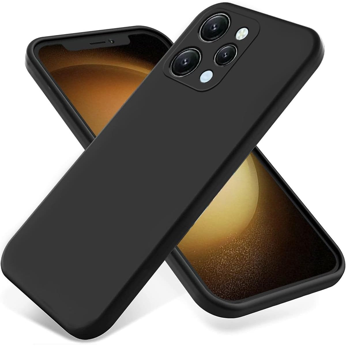 Husa de Protectie Matte TPU, Flippy, pentru Xiaomi Redmi 12, Protectie Camera, Antisoc, Antizgariere, Antialunecare, Acoperire Completa, Negru-0