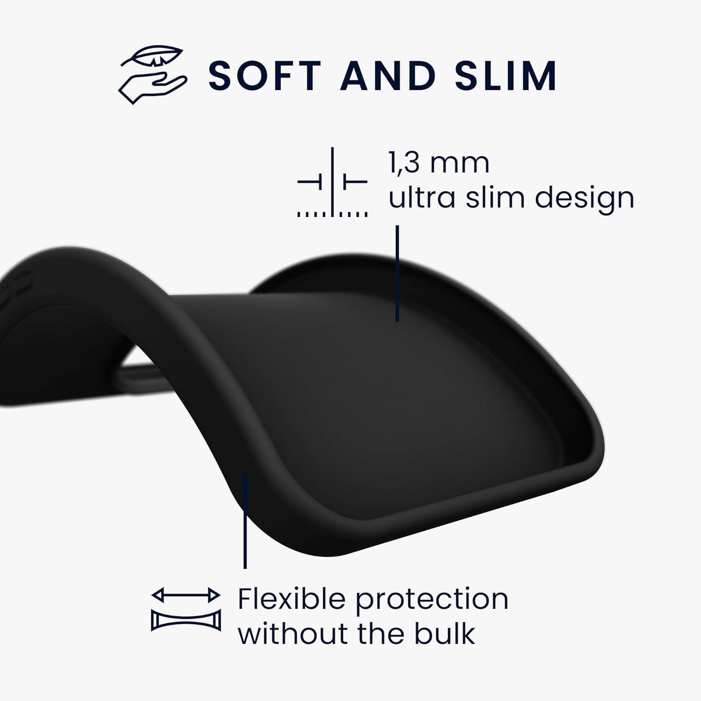 Husa de Protectie Matte TPU, Flippy, pentru Xiaomi Redmi 13C, Protectie Camera, Antisoc, Antizgariere, Antialunecare, Acoperire Completa, Negru-4