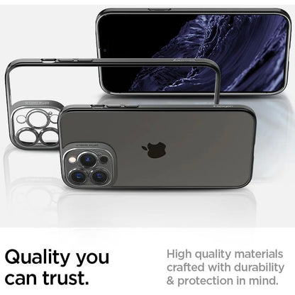 Husa de protectie pentru Apple iPhone 14, Flippy, Bracket series cu suport si protectie pentru camera, Transparent-1