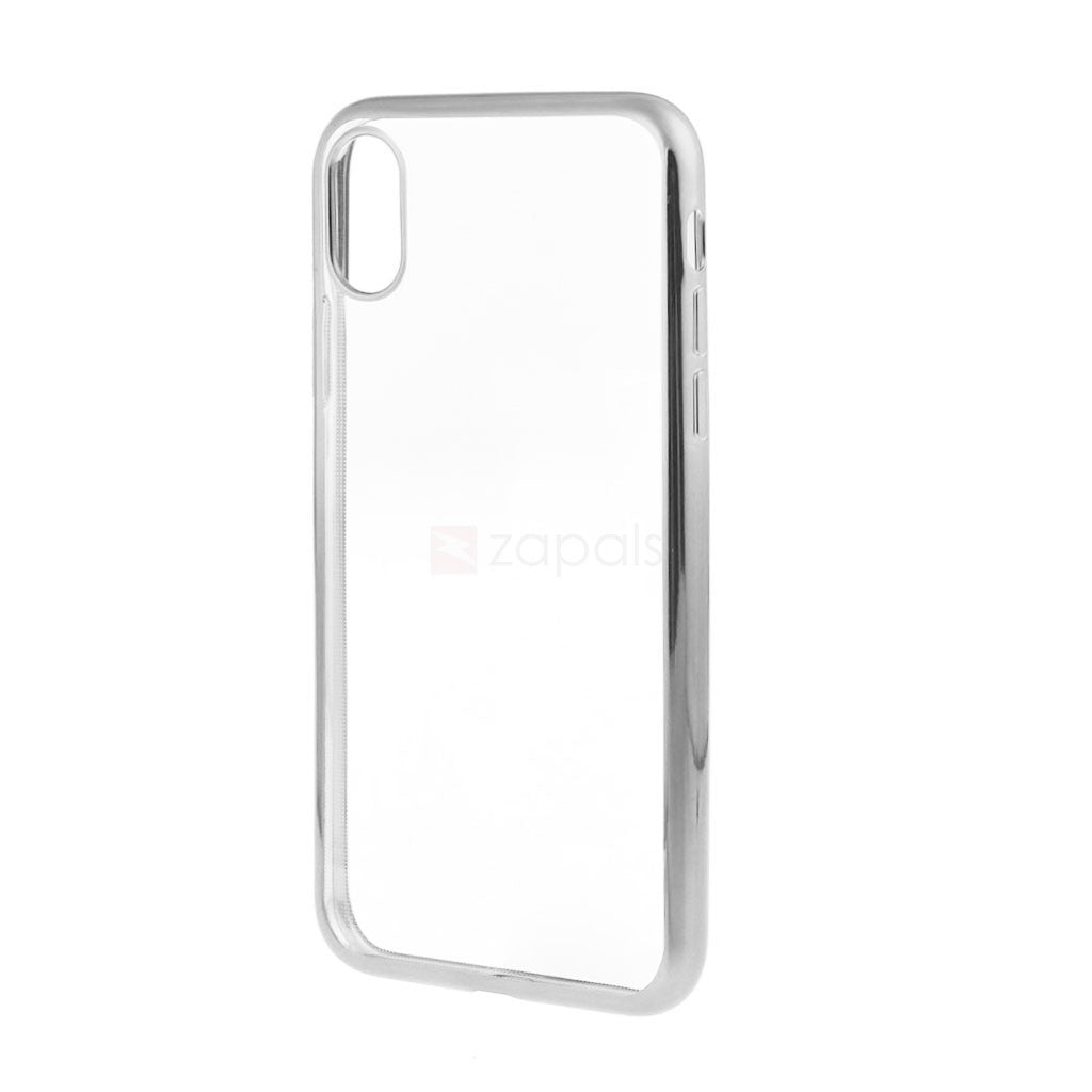 Husa de protectie pentru Apple iPhone X Tpu Electroplated Antisoc Argintiu-0