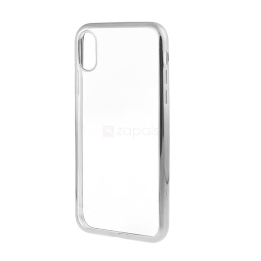 Husa de protectie pentru Apple iPhone X Tpu Electroplated Antisoc Argintiu-0