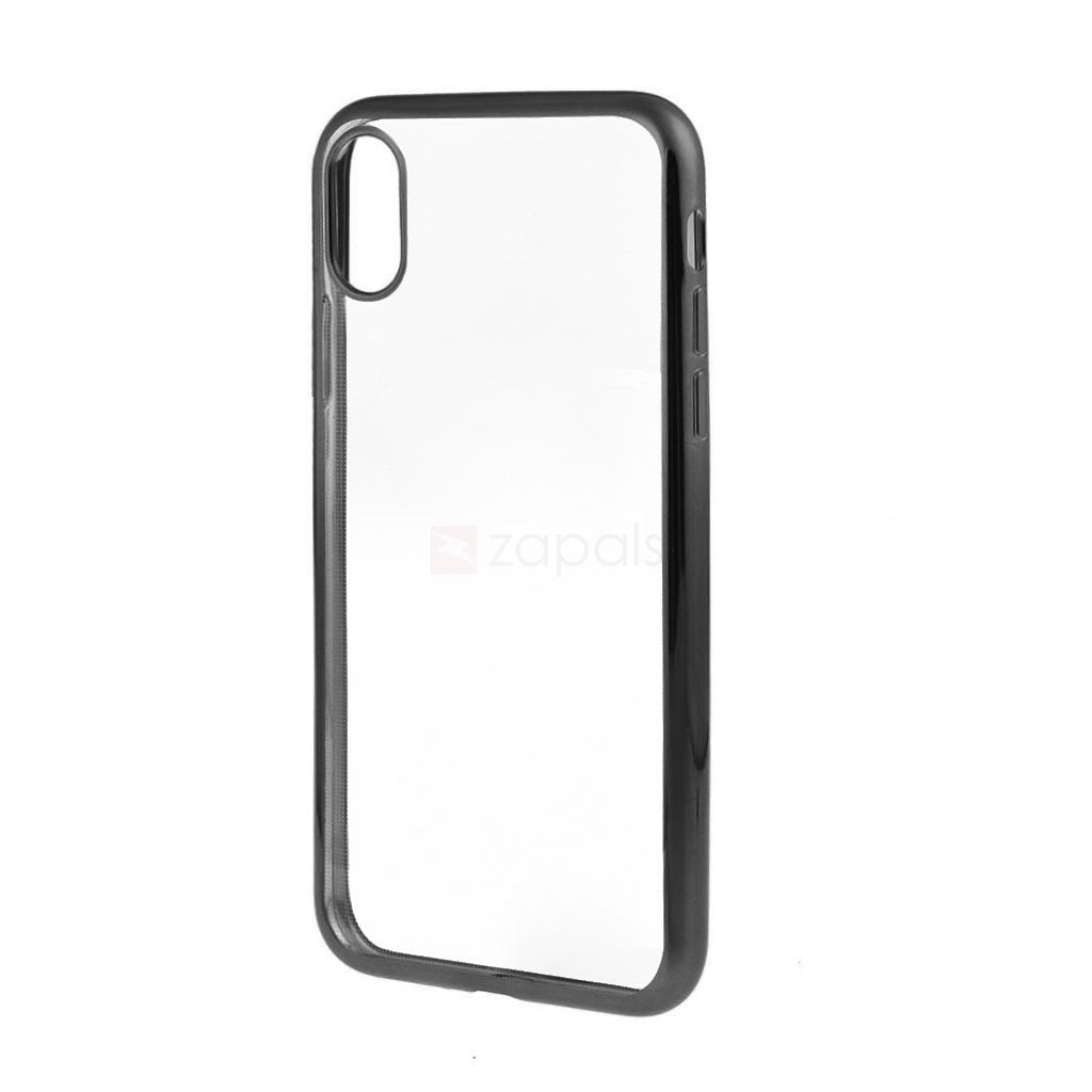 Husa de protectie pentru Apple iPhone X Tpu Electroplated Antisoc Negru-0