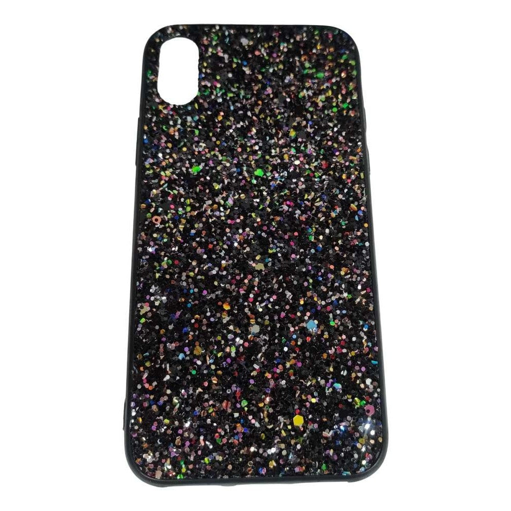 Husa de protectie pentru Apple iPhone X/XS Sparkling Glitter TPU Negru-1