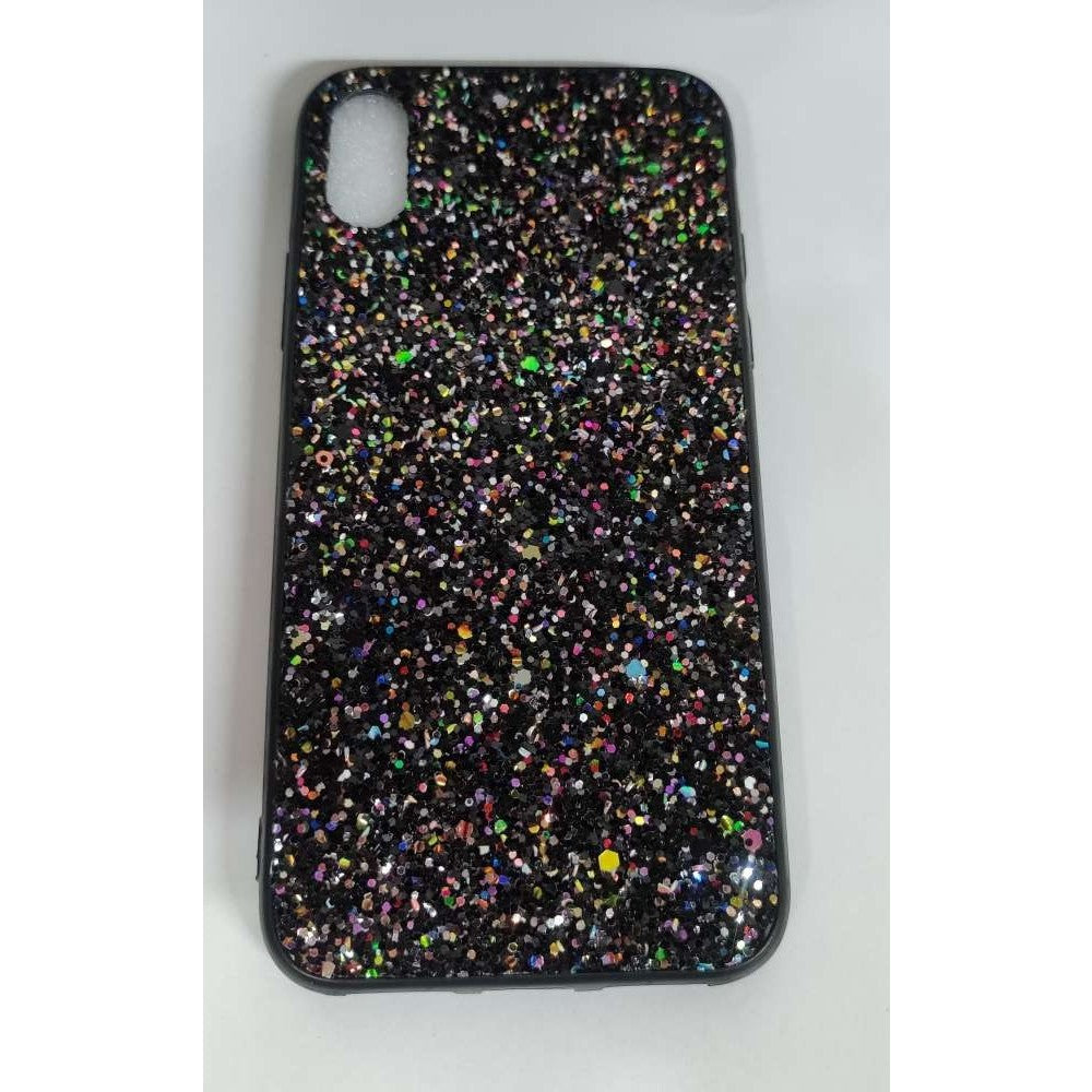 Husa de protectie pentru Apple iPhone X/XS Sparkling Glitter TPU Negru-0