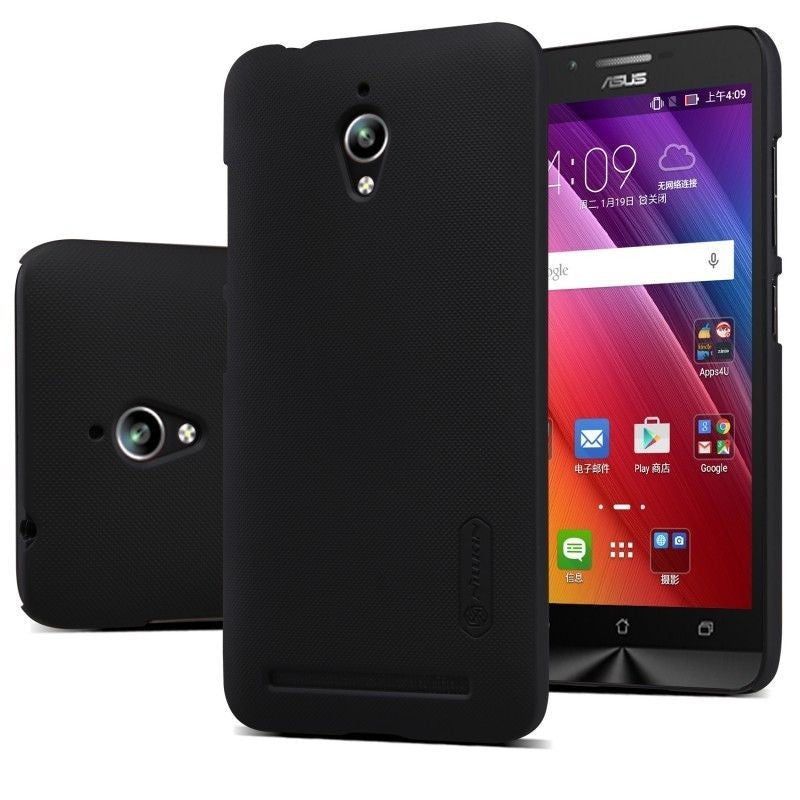 Husa de protectie pentru Asus Zenfone Go Nillkin Frosted Shield Negru + Folie de protectie-2
