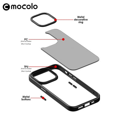 Husa de protectie pentru iPhone 14 Plus, cu suport metalic pentru camera, Bracket Series, Flippy, Protectie Antisoc, PC mat, silicon moale pe margini, Albastru-1