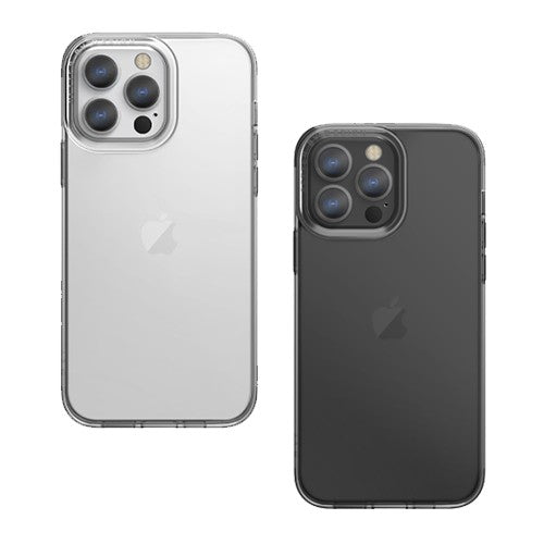 Husa de protectie pentru iPhone 14 Pro Max, cu suport metalic pentru camera, Bracket Series, Flippy, Protectie Antisoc, PC mat, silicon moale pe margini, Transparent-1