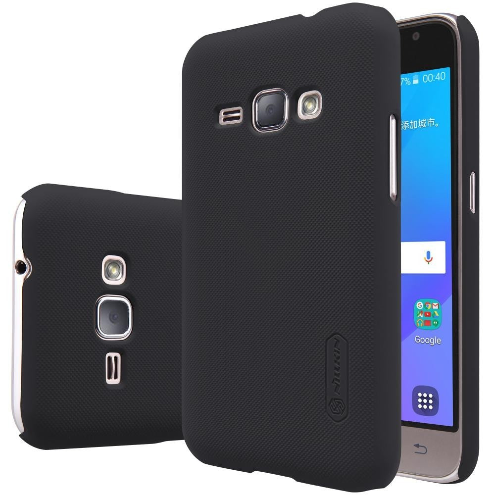 Husa de protectie pentru Samsung Galaxy J1 2015 Nillkin Frosted Shield Negru + Folie de protectie-2