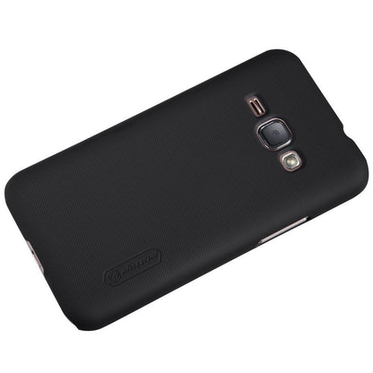 Husa de protectie pentru Samsung Galaxy J1 2015 Nillkin Frosted Shield Negru + Folie de protectie-3