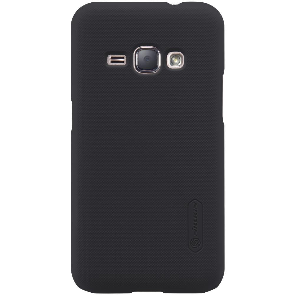 Husa de protectie pentru Samsung Galaxy J1 2015 Nillkin Frosted Shield Negru + Folie de protectie-0